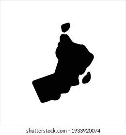 Icono negro vector para omán