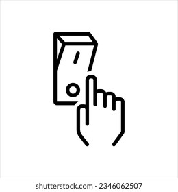 Icono negro del vector activado