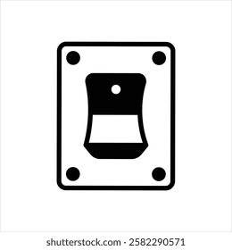 Vector black icon for on off