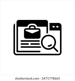 Vektorgrafik schwarzes Symbol für Online-Auftrag