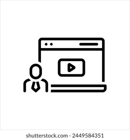 Vektorgrafik Schwarz Symbol für Online-Video