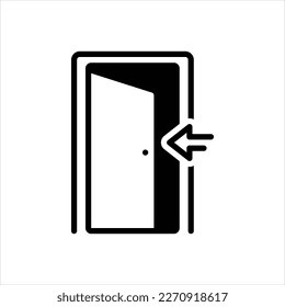Vector black icon for open