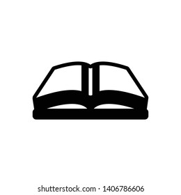 Vector black icon for open book