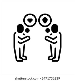 Vector black icon for opinion
