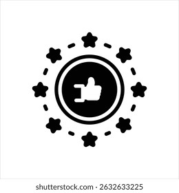Vector black icon for optimum results