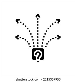 Vektorschwarzes Symbol für Option