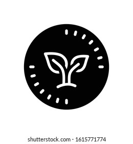 Vector black icon for organic