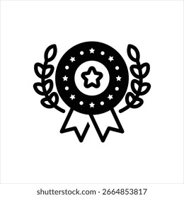 Icono negro de Vector para una excelencia excepcional