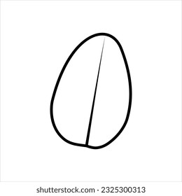Vector black icon for oval shaped