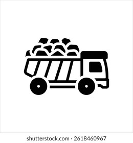 Vector black icon for overburden