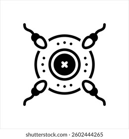 Vector black icon for ovulation