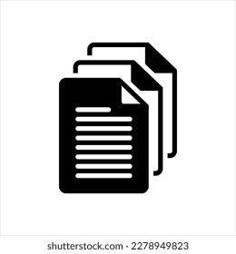 Vector black icon for pages