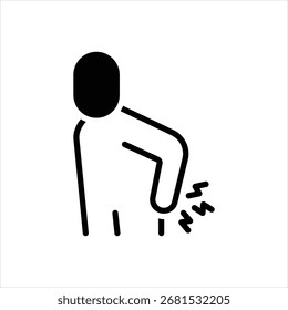 Vector black icon for painful
