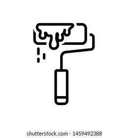 Vector black icon for paint