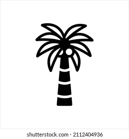 Icono negro vector para la palma