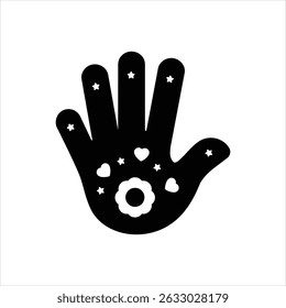 Vector black icon for palm