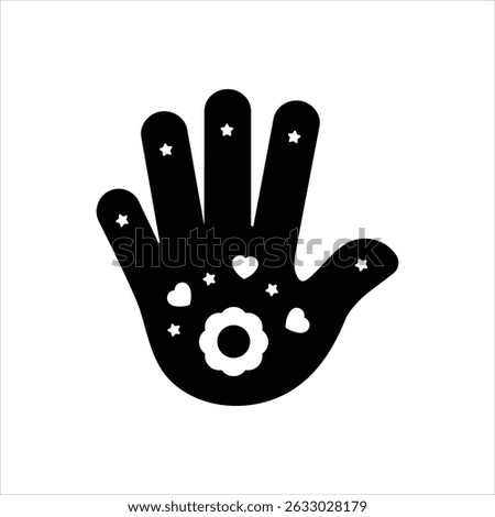 Vector black icon for palm