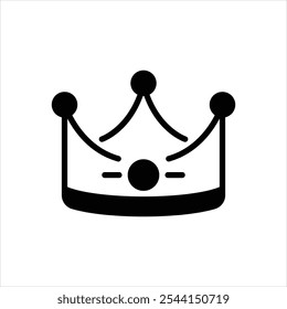 Vector black icon for paper crown