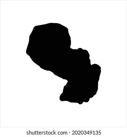 Vector black icon for paraguay