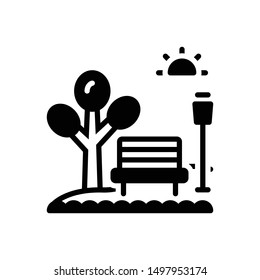 Vector black icon for park