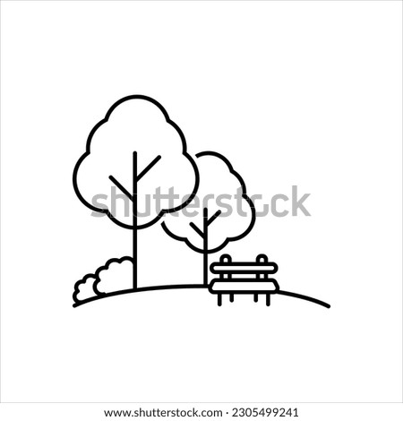 Vector black icon for park 