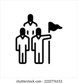 Vector black icon for participate