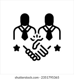 Vektorschwarzes Symbol für Partner