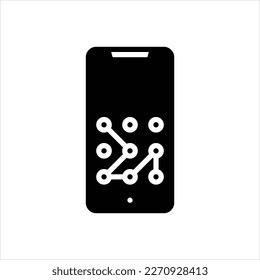 Icono negro vector para contraseña