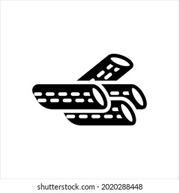 Vector black icon for pasta
