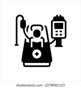 Vector black icon for patients
