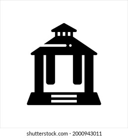Vector black icon for pavilion