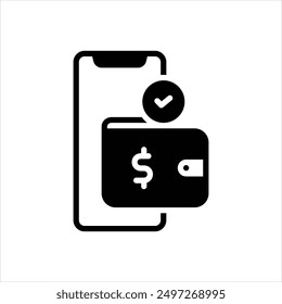Vector black icon for payment