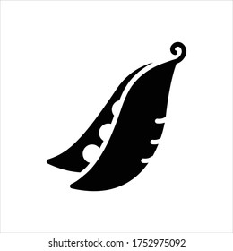 Vector black icon for pea