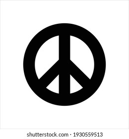 Icono negro vector para la paz