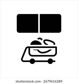 Vector black icon for pediatric ward