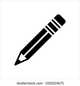 Icono negro del vector para lápiz