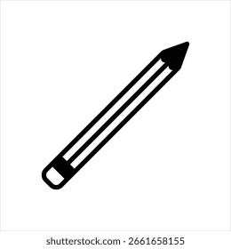 Vector black icon for pencil