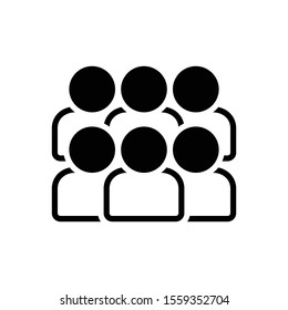 Vector black icon for people