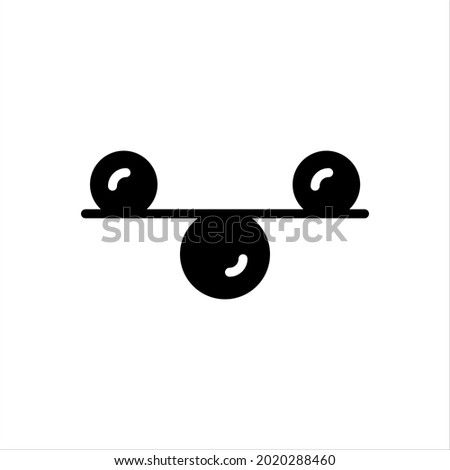 Vector black icon for perfectly balanced