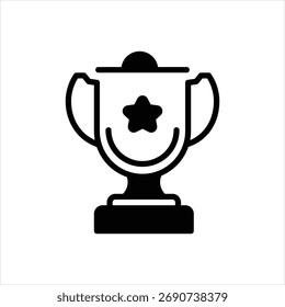 Icono negro de Vector para el premio de rendimiento