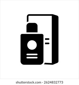 Vector black icon for perfume