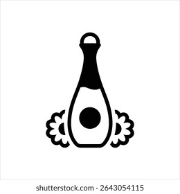 Vector black icon for perfume