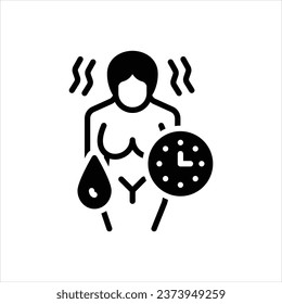 Vector black icon for period