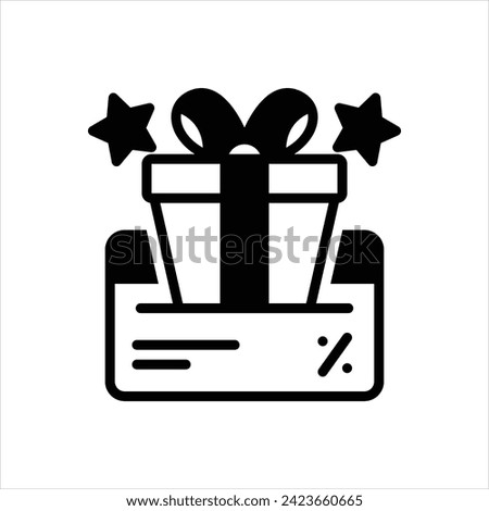 Vector black icon for perks and bonuses