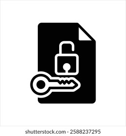 Vector black icon for permission