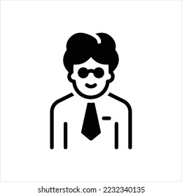 Vector black icon for person
