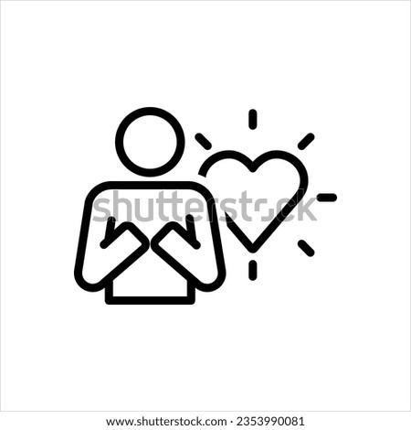 Vector black icon for personal