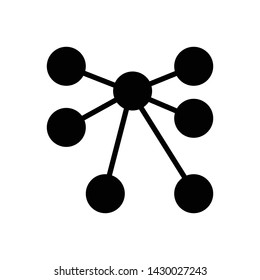 Vector black icon for personal connection