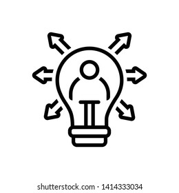Vector black icon for personal solution