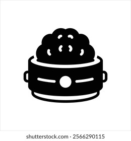 Vector black icon for pet food